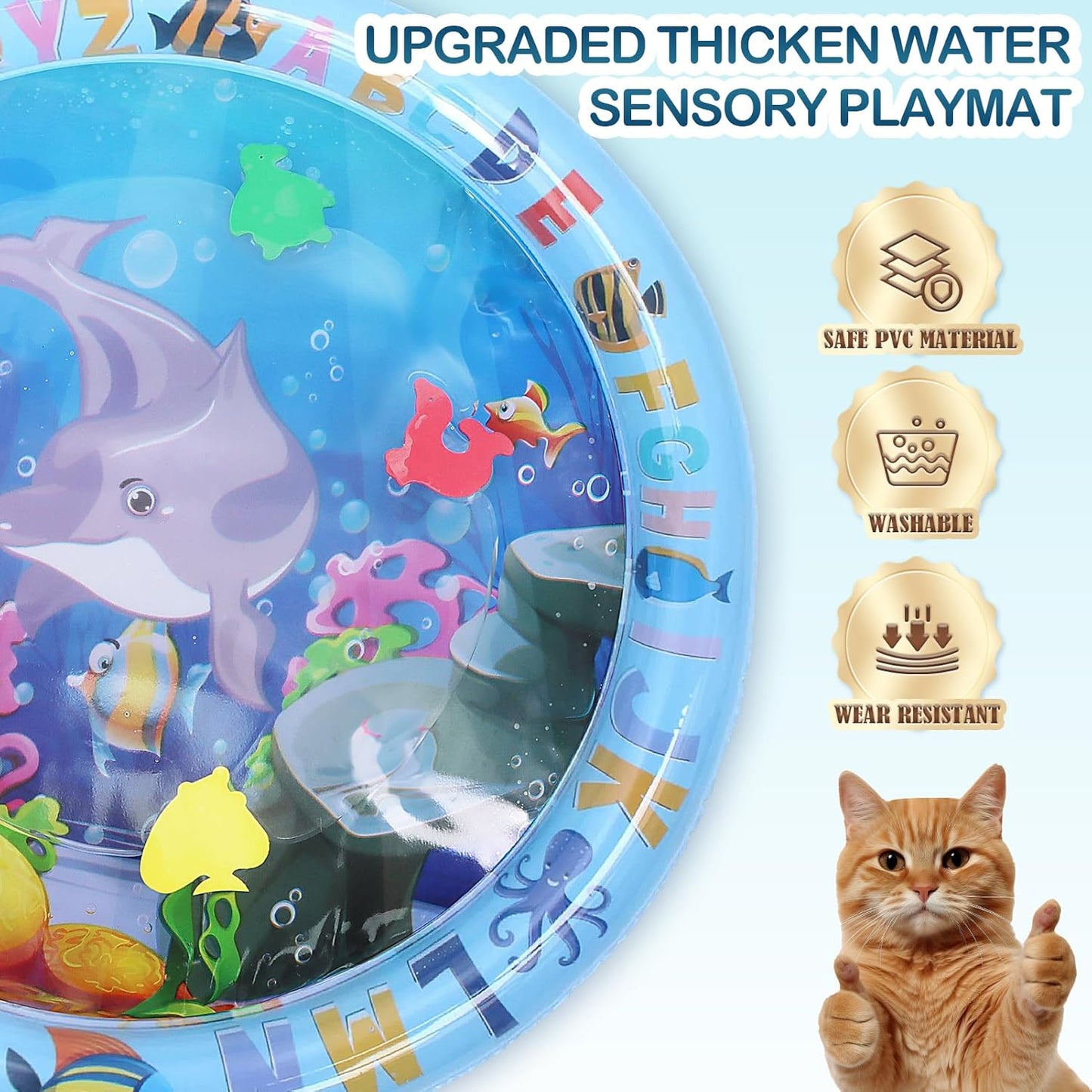 Water Sensory Playmat For Cats Thickened Upgraded Cat Dog Toys