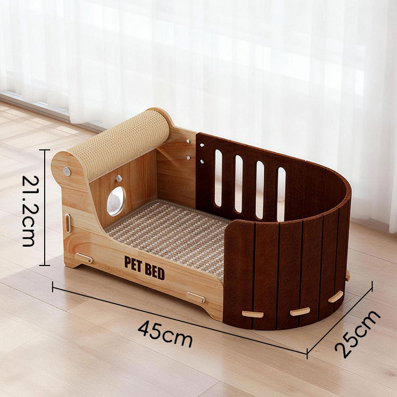 Sisal Scratching Post And Lounger Freestanding All-in-one