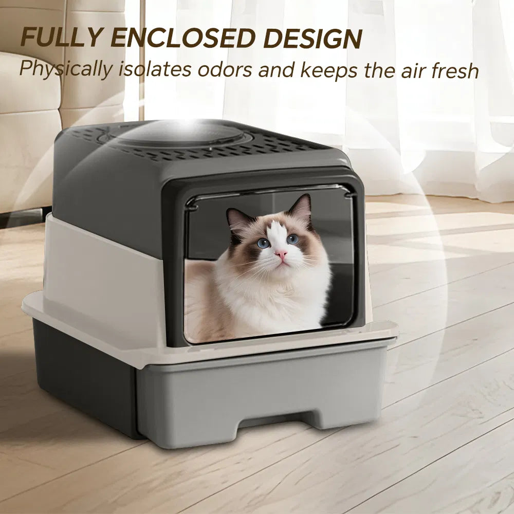 2026 Top-rated Cat Litter Box Pull-out Drawer No Scoop Needed Fits