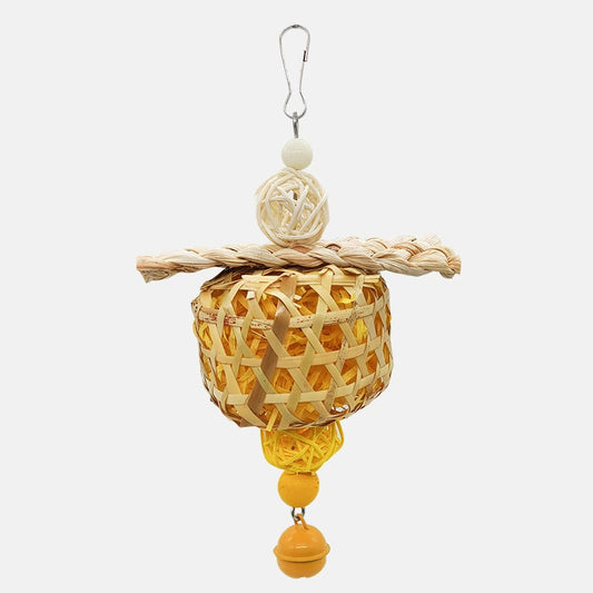 Parrot Bird Toy Bamboo Cage Scraps Of Paper Bite Pendant Corn Husk