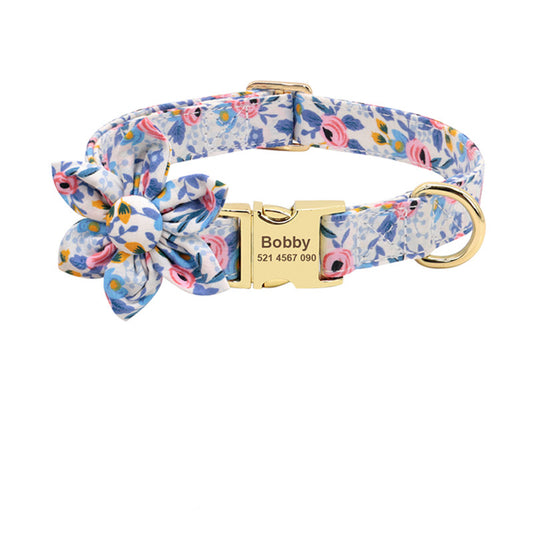 Fashion Printed Dog Collar Personalized Nylon Custom Pet Puppy Cat