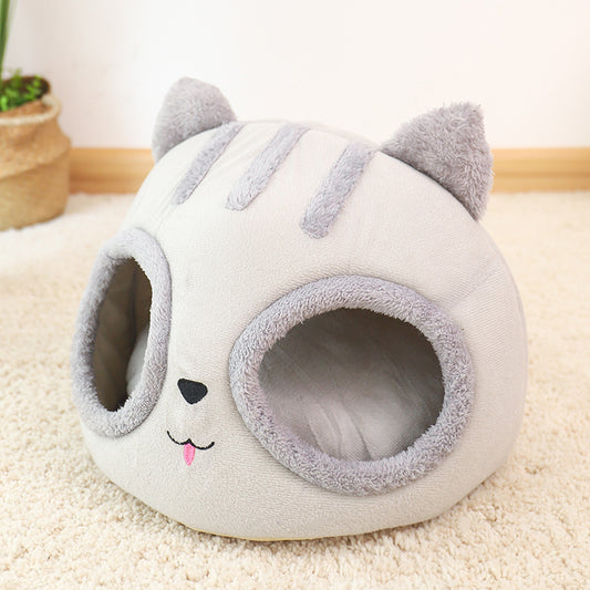 Winter Warm Pet Dog Bed Kennel Cat House Sleeping Bag Cartoon Puppy