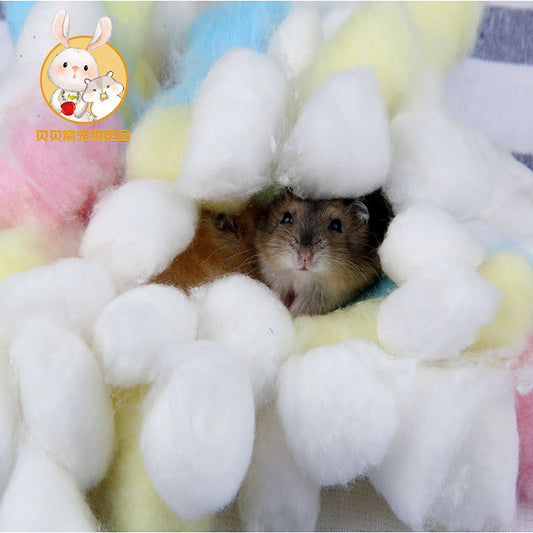 Hamster Winter Warm Products Squirrel Chinchilla Cotton Nest Bite