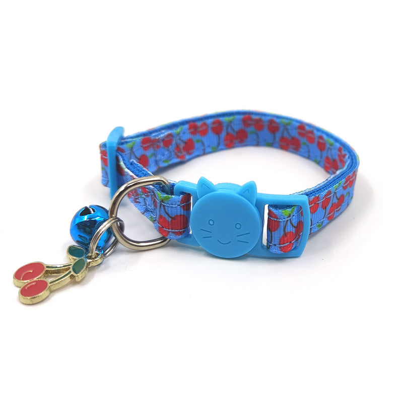 Pet Print Bell Cat Collar Strap