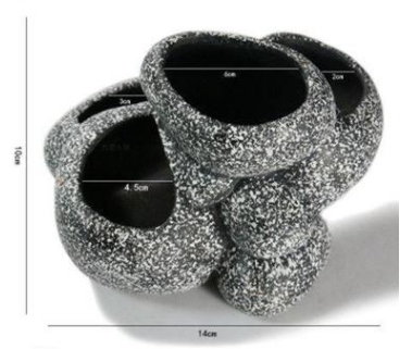 Ceramic Simulation Stone Hydroponic Pots Multifunctional Cichlid