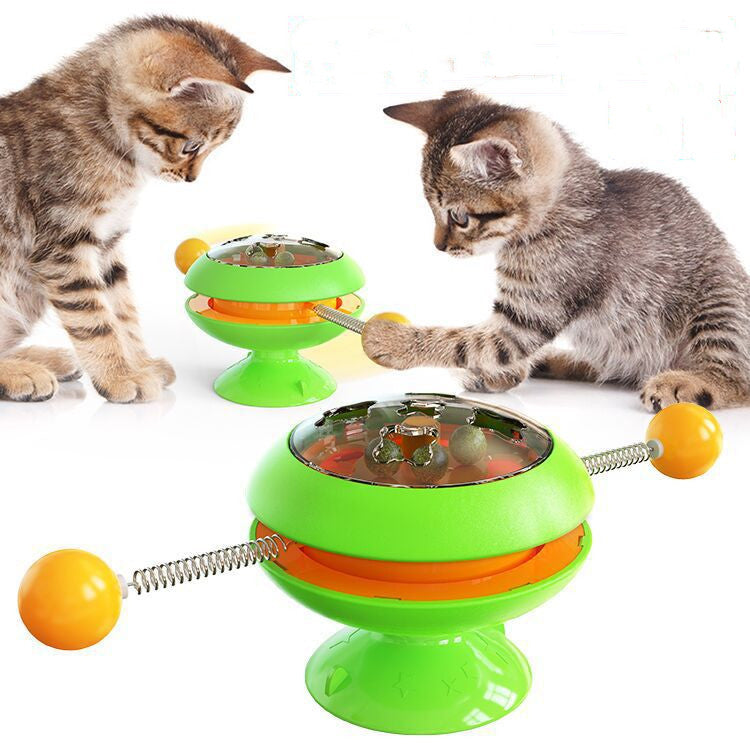 Rotatable Cat Toys Supplies With Catnip Interactive Training For