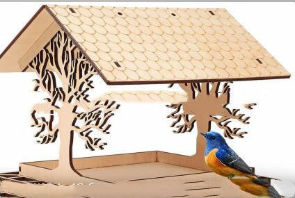 Wooden Home Garden Outdoor Bird Feeder Pendant Decoration