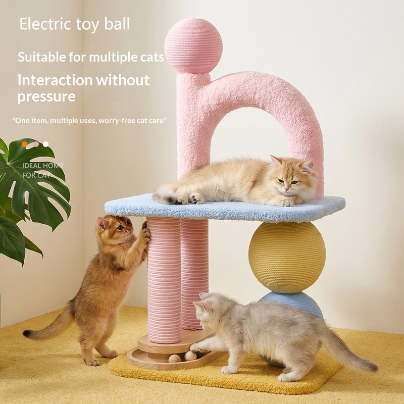Cat Tree Bed Scratching Post Integrated Frame Toy Pet Supplies Small