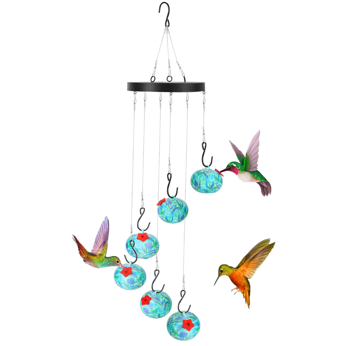 1pc Wind Chimes Humming Bird Feeder Ant And Bee Proof Outdoor
