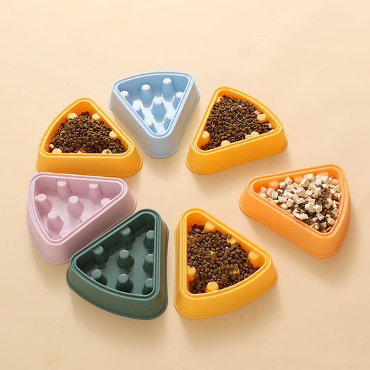 Pet Cat Dog Bowl Cartoon Pizza Single Slow Food