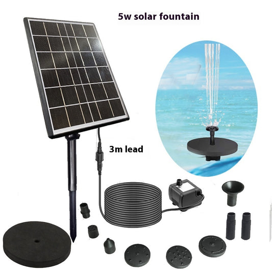 Solar Fountain Oxygen Rockery Water Garden Bird Bathtub Floating