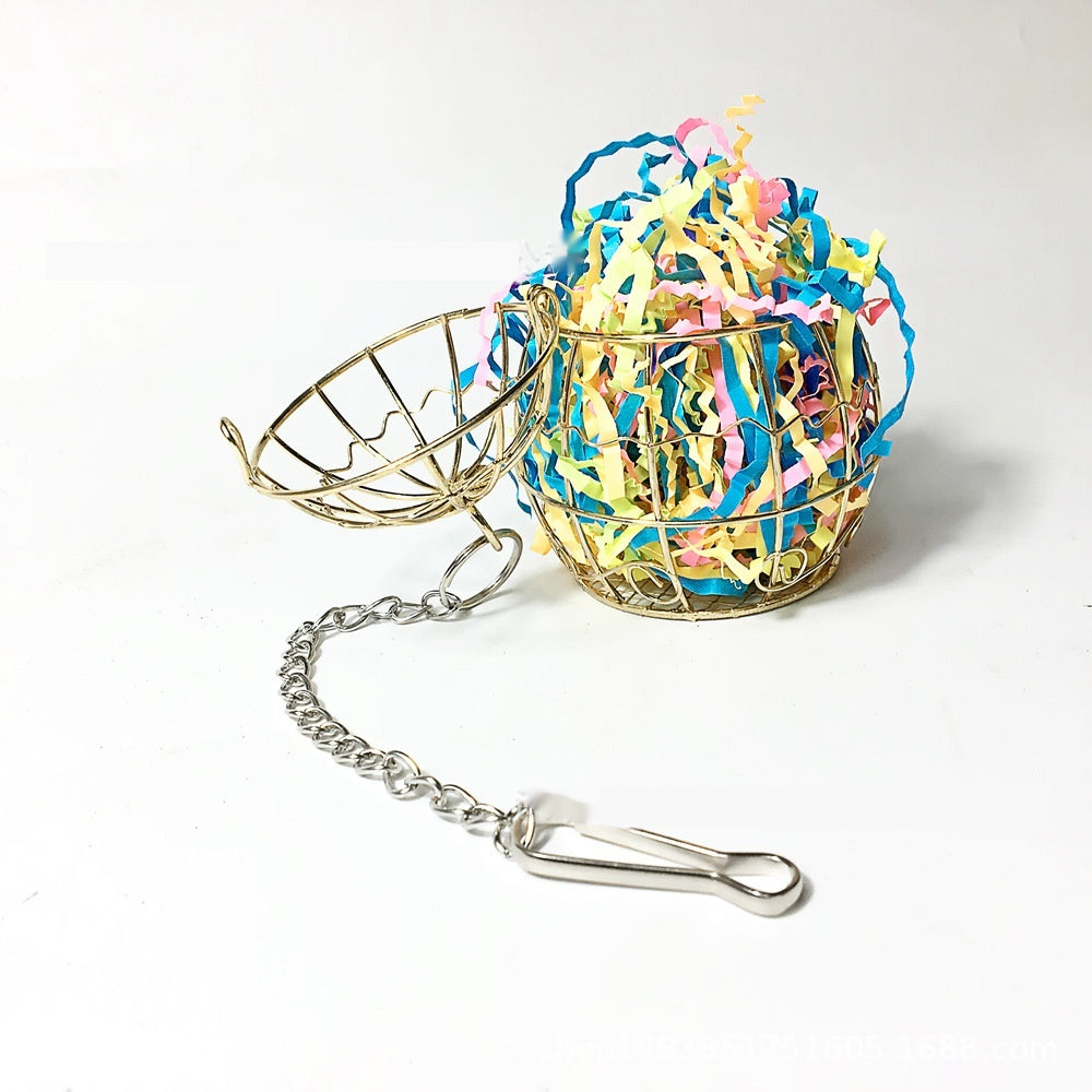 Parrot Toy Bird Bite Rabbit Feeding Water Foraging Brushed