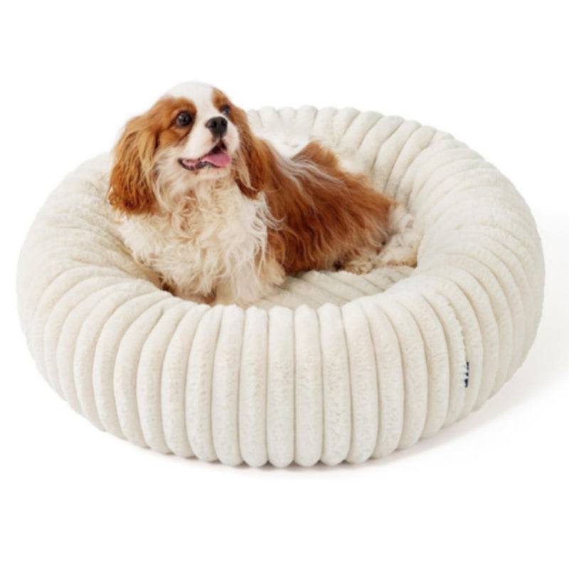 Pet Bed High-grammage Vertical-stripe Rabbit Fur Plush Mat