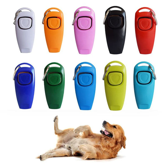 Combo Dog Clicker Whistle Training Pet Trainer Click Puppy With