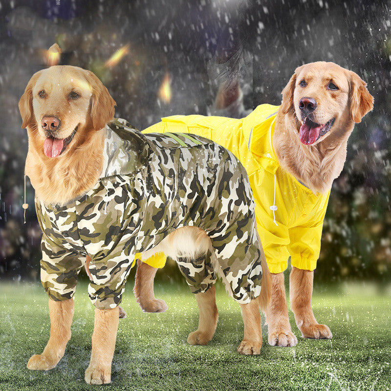 Golden Retriever Hooded Raincoat Dog Samoyed Medium