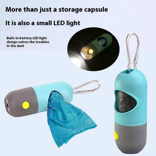 LED Light Pet Waste Bag Dispenser For Dogs Cats Dog Poop Scooper