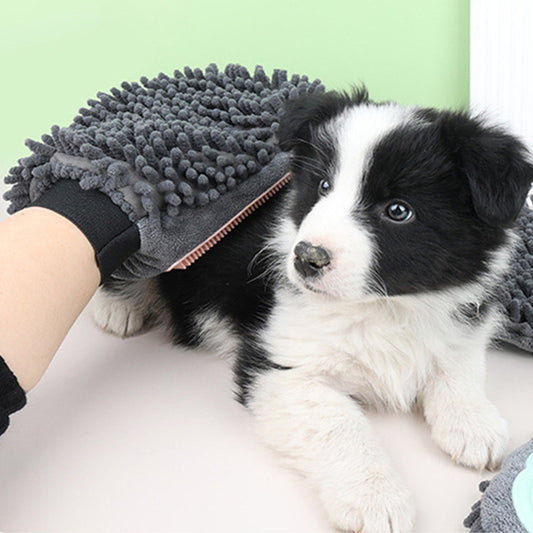 Pet Bathing Brush 2-in-1 Grooming Glove Elegant Dog Tool For
