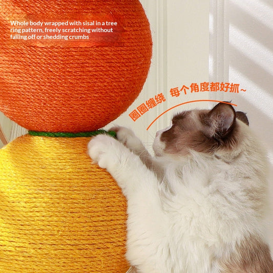 Scratching Post With Sisal Rope And A Ball For Cats And Other Pets