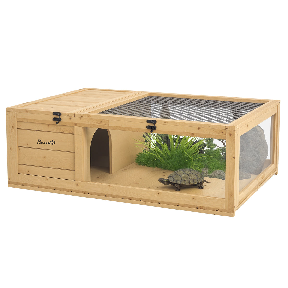 Wooden Reptile Cage With Top Access For Turtles Lizards Snakes