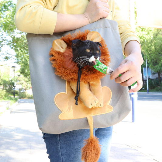 Soft Pet Carriers Lion Design Portable Breathable Bag Cat Dog