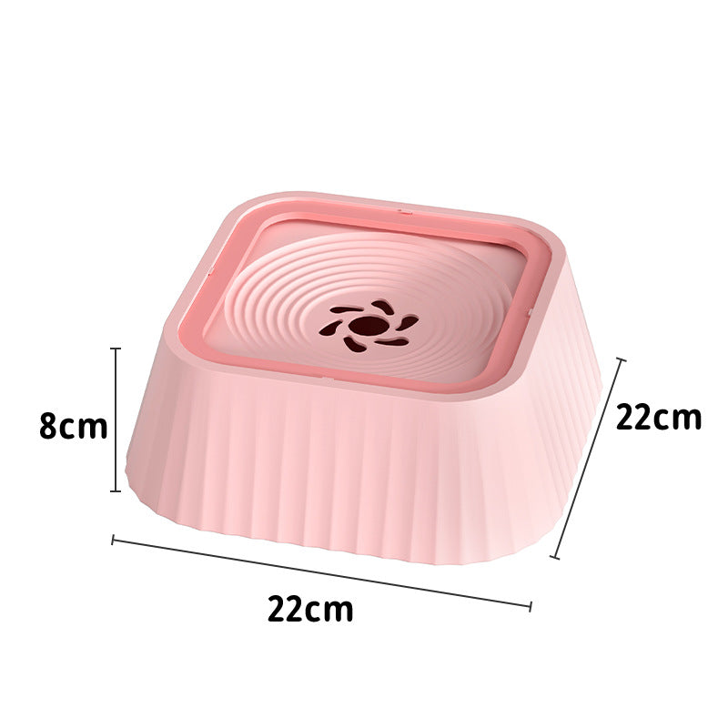 Pets Dog Cat Bowl Floating Water Drinker Not Wet Mouth Splash