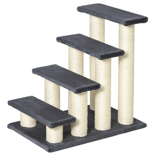 Pawhut Cat Tree With 4 Steps For High Beds Couch Cute Stair Shaped