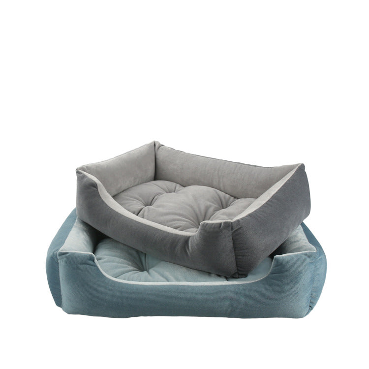 Medium Small Dog Sofa Bed Cushion For Cat Pet Square Plush Kennel