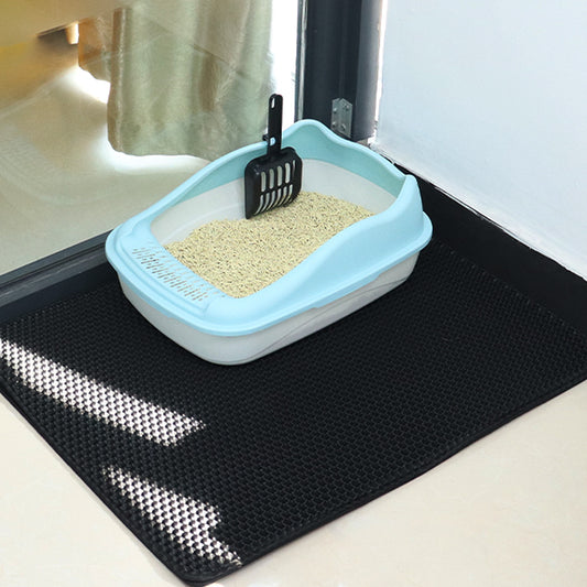 Pet Cat Eva Double Layer Basin Mat Anti-splash Filter Sand Toilet