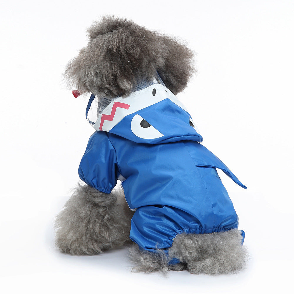 Pet Sound Dog Raincoat Four-legged Reflective Pattern Four Seasons