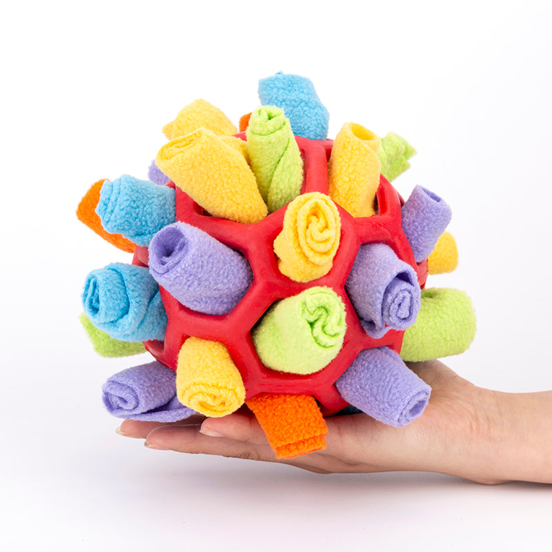 Pet Dog Sniff Snack Puzzle Ball Snuffle Canine Enrichment Nose Pad
