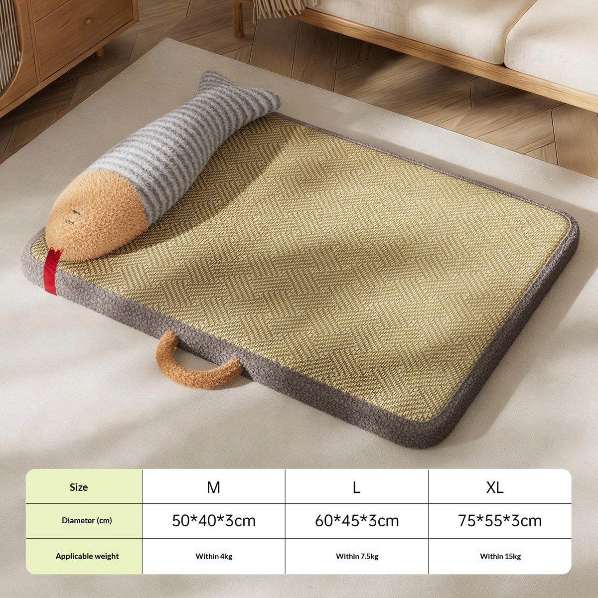 Dog House Summer Cooling Kennel Double-sided Mat Cat Bed