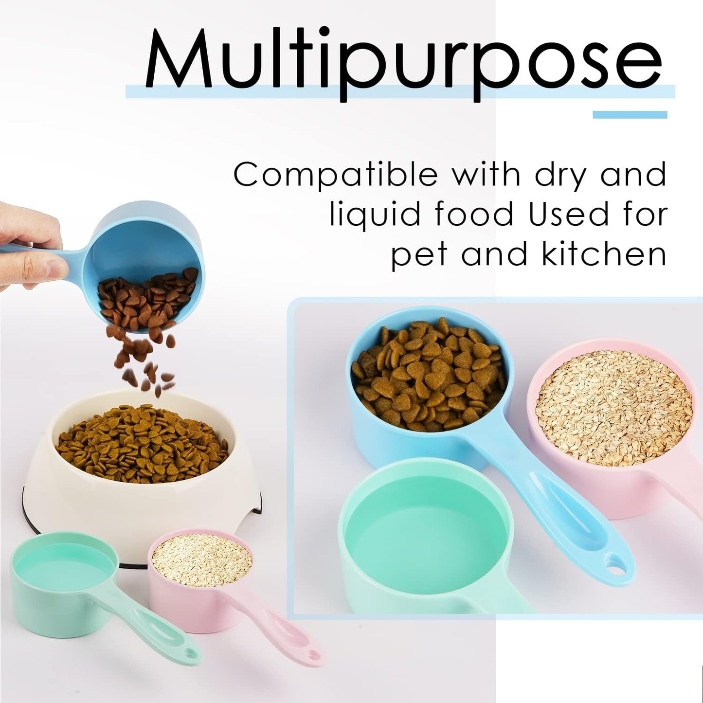 Dog Food Scoop For Container Measuring For Dogs Cats Birds And