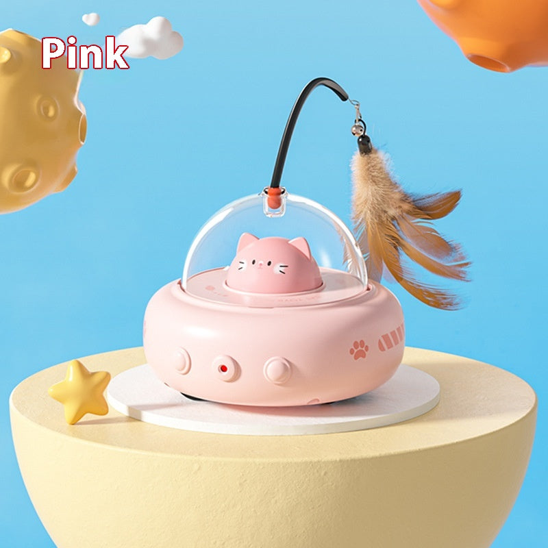 Smart Teaser Cat Toy Electric Ufo Stick With Bell Training Pet Toys
