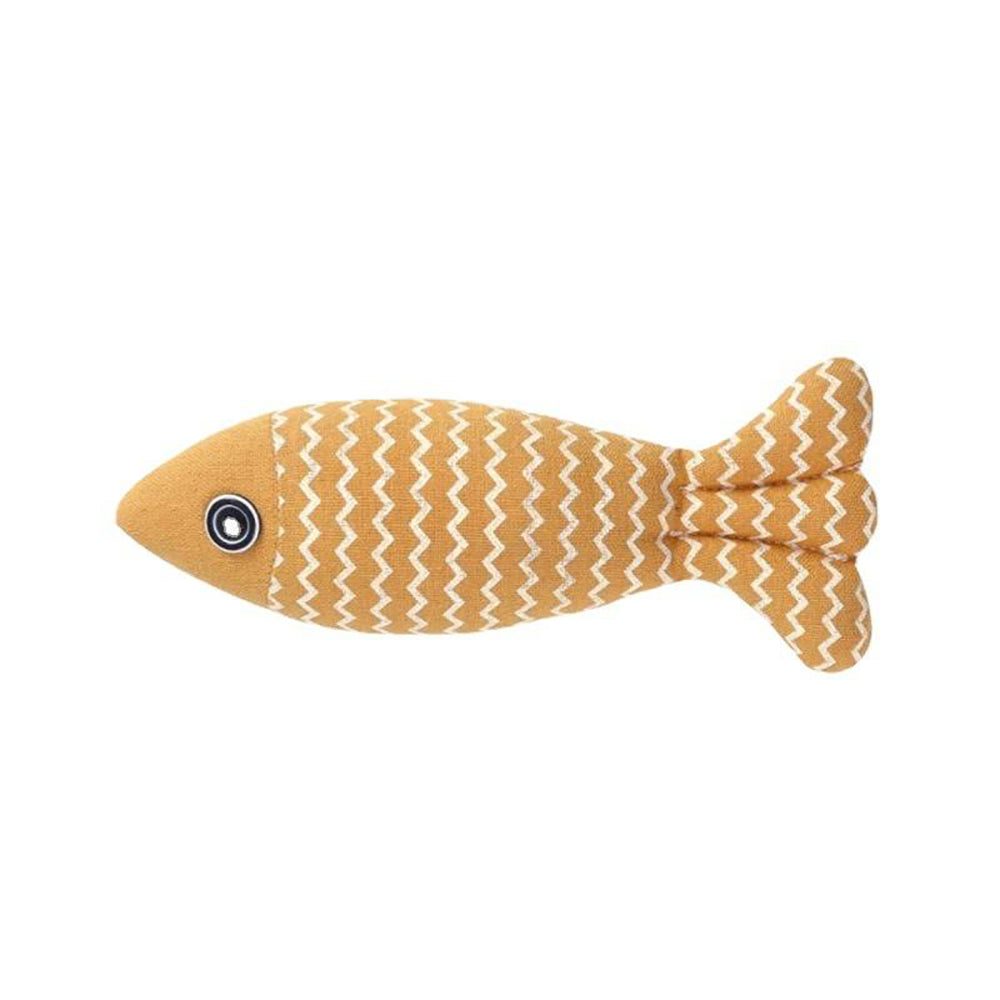Burlap Fish Catnip Cat Toy Throw Pillow Teething Fancy Tough Bite