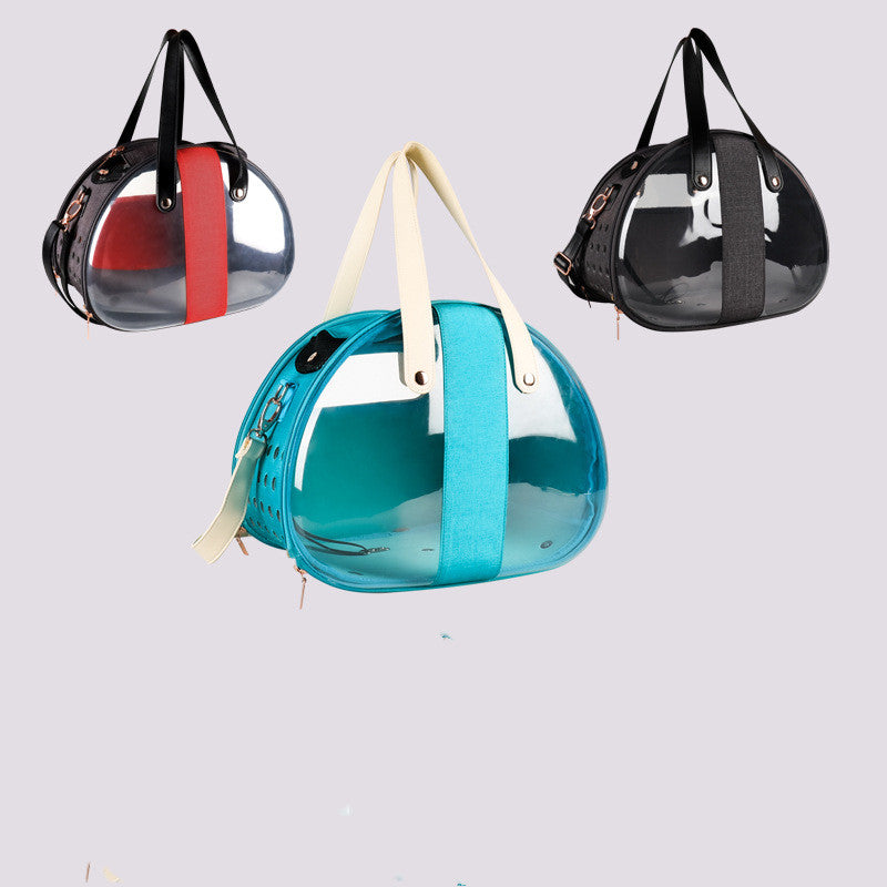 Double Fish Transparent Dog Bag Puppy Cat Cane Backpack Accessory