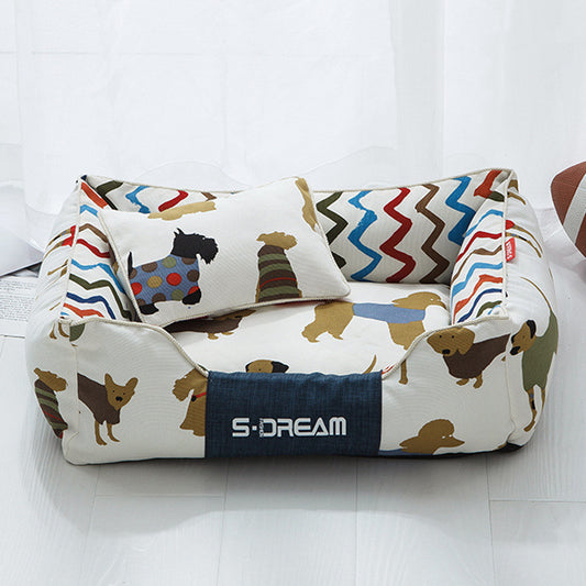 Dog Cat Bed Creativity Of Removable And Washable Large Mat Pet