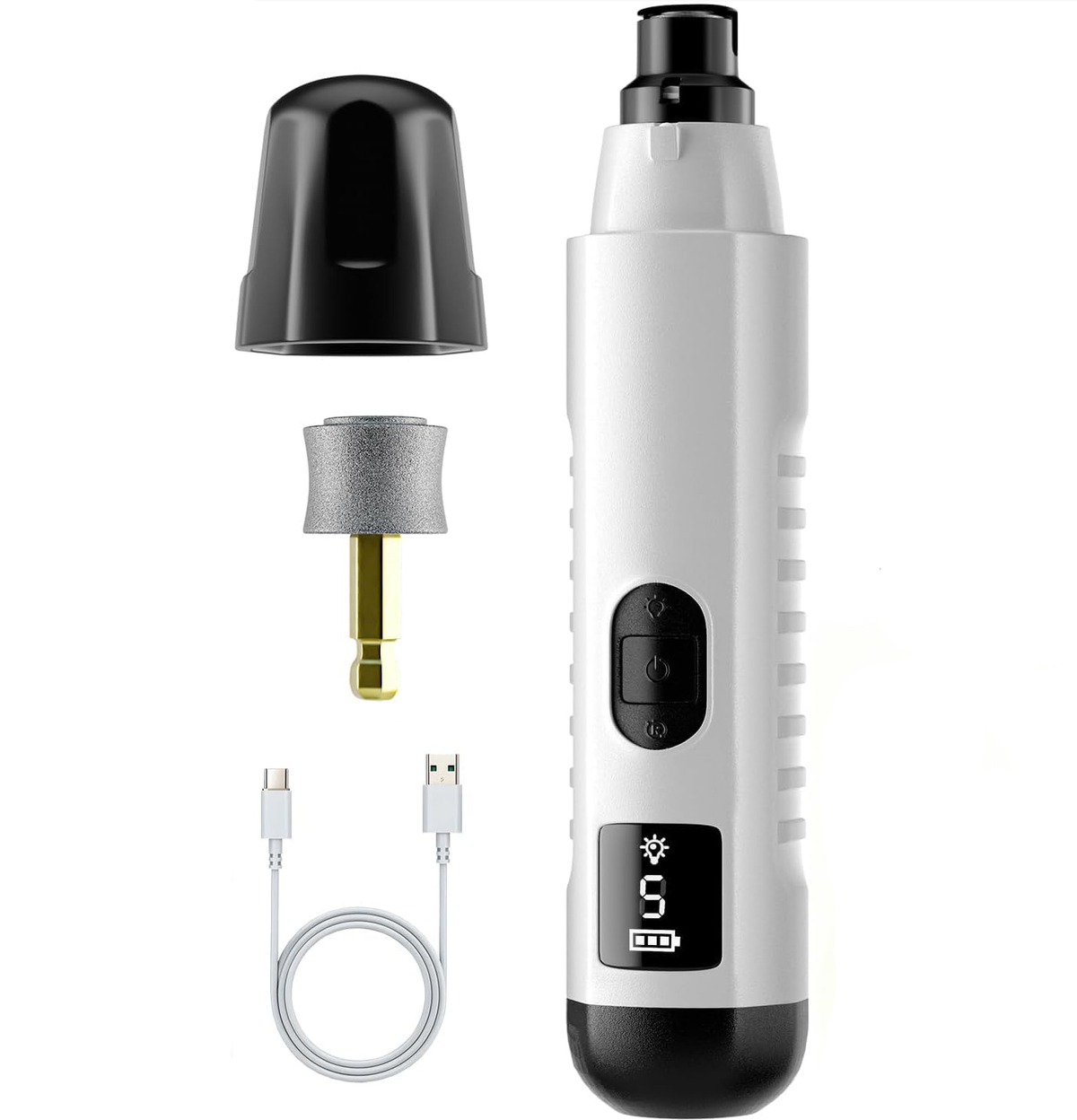 2026 New Silent Groom Pro Dog Nail Grinder 5-speed With LED Light