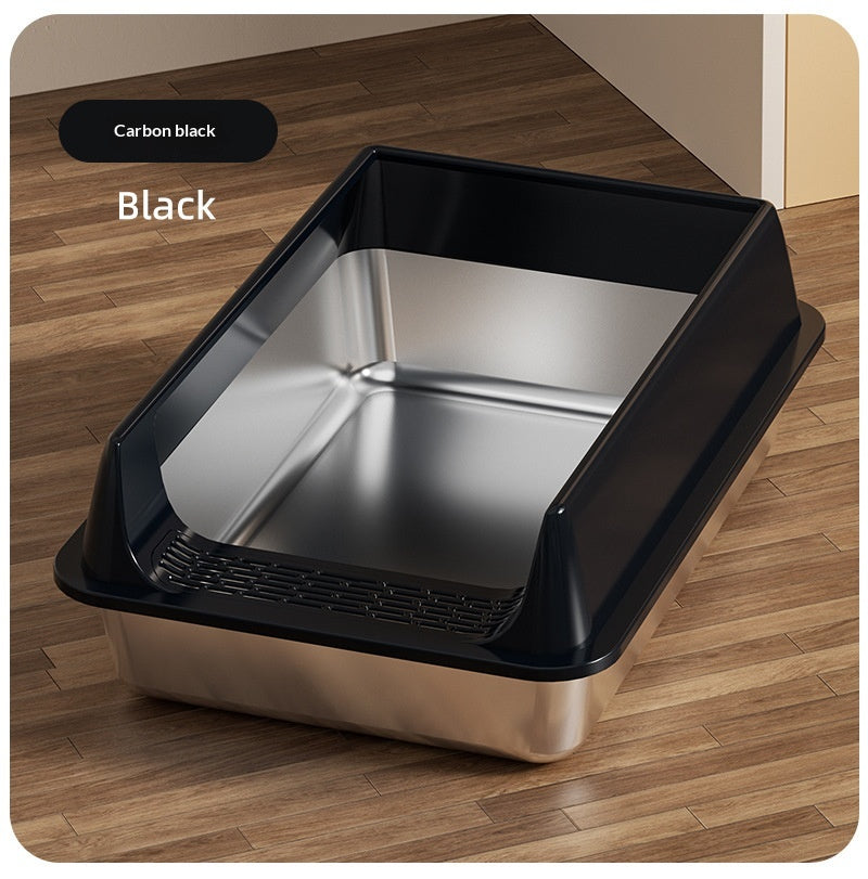 Large-capacity High-sided Semi-enclosed Cat Litter Box