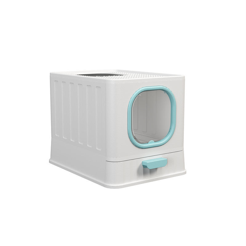 Fully Enclosed Litter Box Large Plastic Folding Deodorant