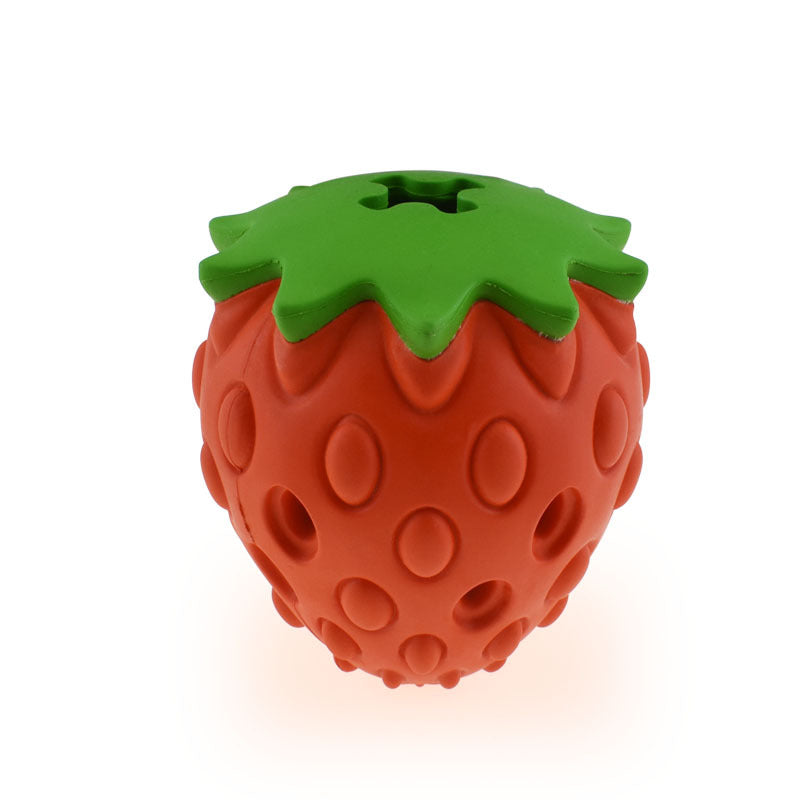 Pet Toy Chew Resistant Strawberry Leak Food Ball Pet Supplies Dog