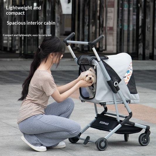 Ultra-lightweight Pet Stroller For Cats And Dogs All-in-one