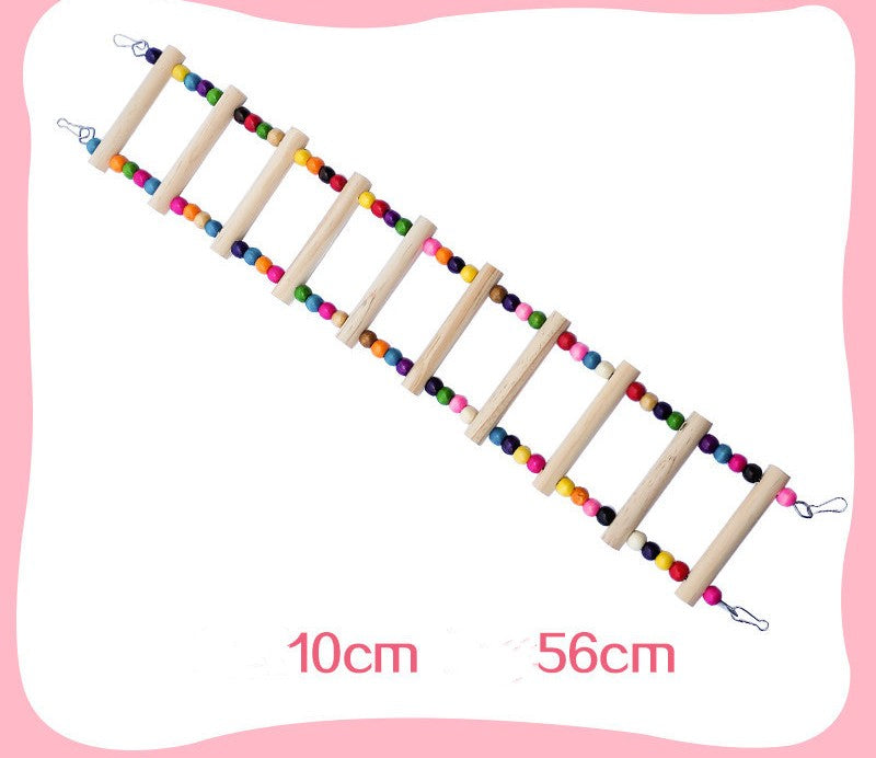 Parrot Bird With Toy Supplies Swing Ring Aerial Ladder Climbing