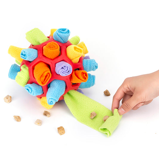 Pet Dog Sniff Snack Puzzle Ball Snuffle Canine Enrichment Nose Pad