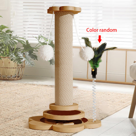 Large Tall Cat Scratching Post Strong Natural Sisal Pole Heavy Duty