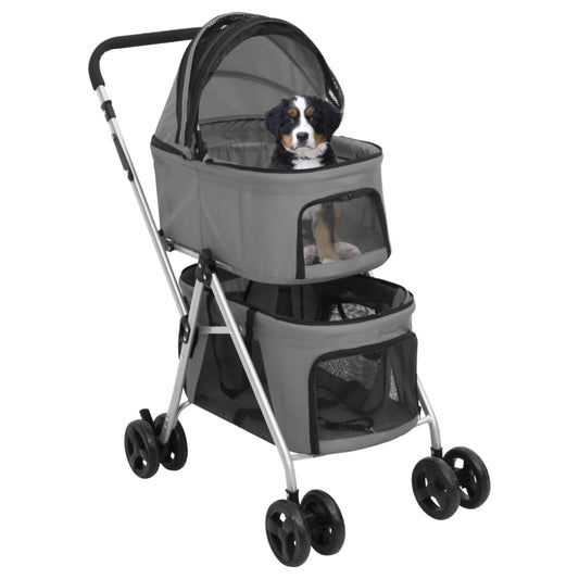 Foldable Dog Stroller For 2 Dogs 83x Oxford Fabric