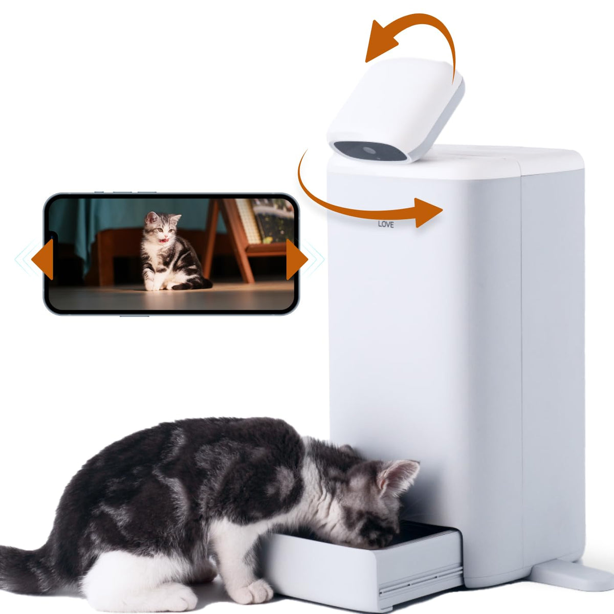 Automatic Cat Feeder Camera Timed Pet Portion Control 1080p Hd Live