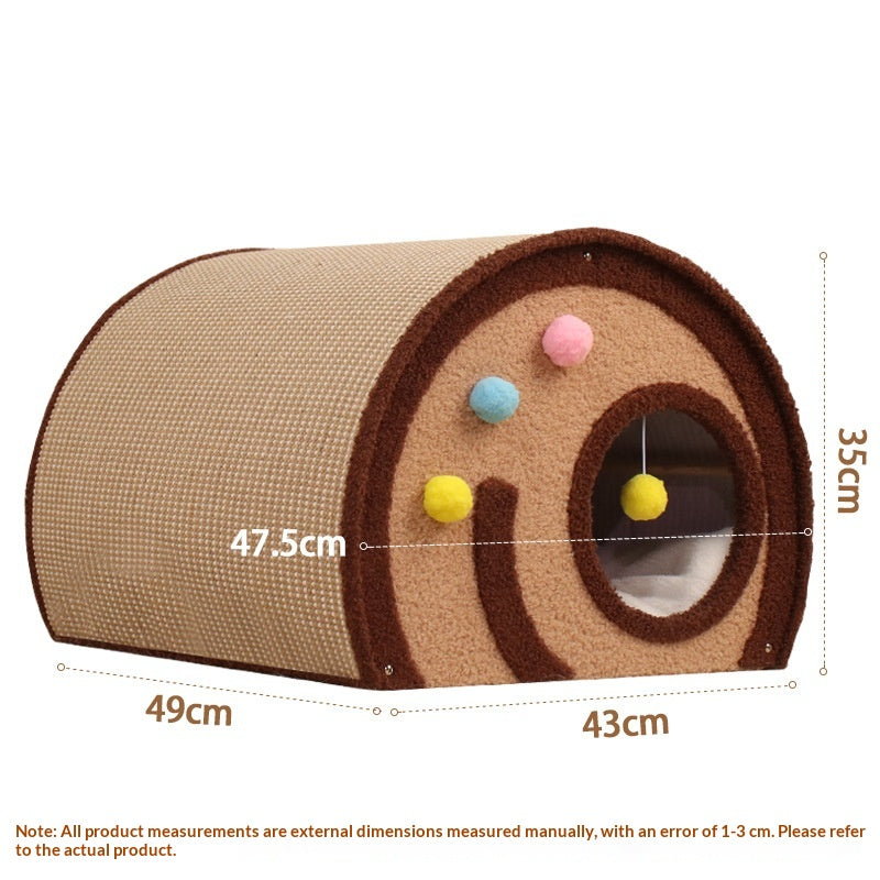 Sisal Cat Bed And Scratching Post Extra-large Round Winter Nest