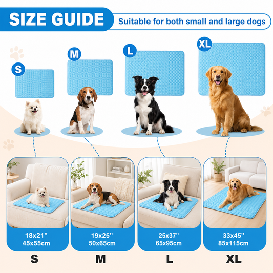Round Pet Cooling Ice Pad Summer Mat For Dogs Cats