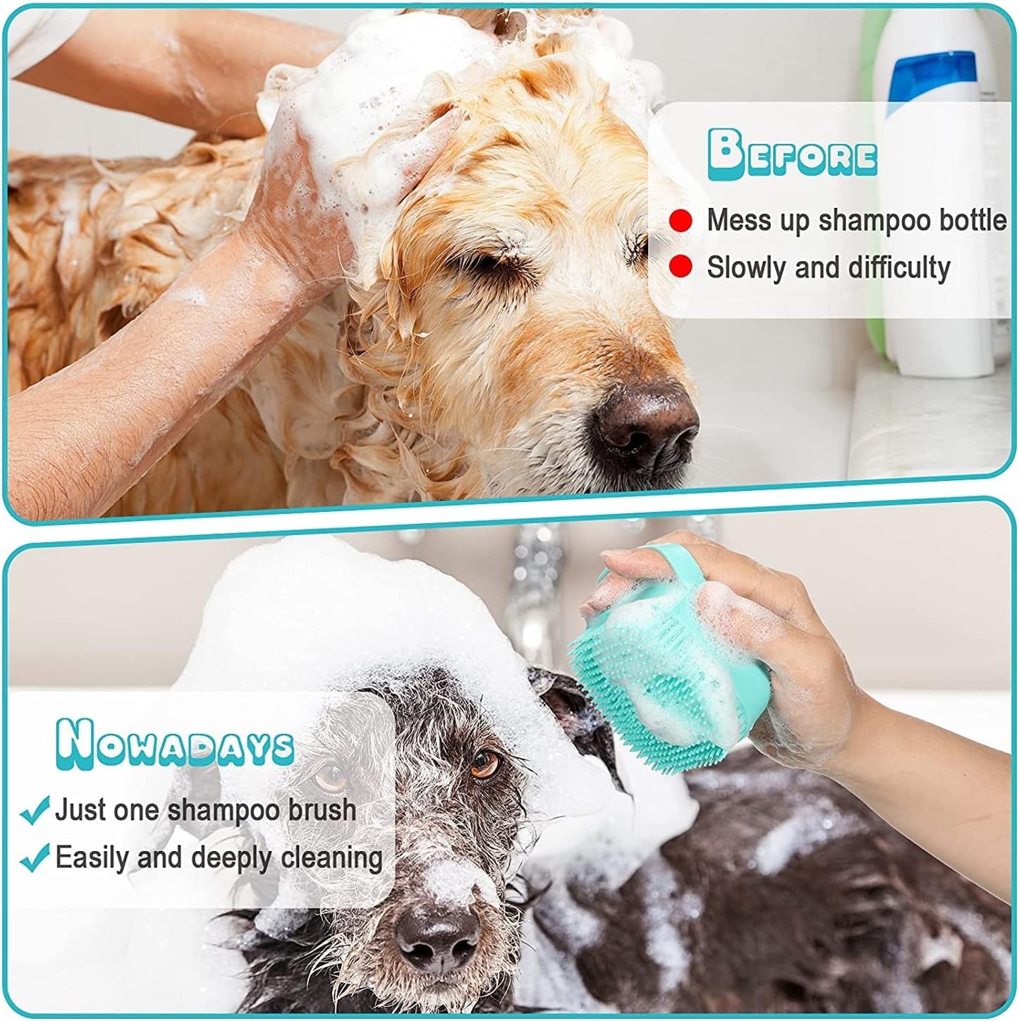 7pcs Pet Grooming Kit Self-cleaning Brush Shedding With Nail
