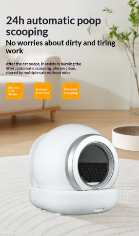 Fully Automatic Cat Litter Box With Electric One-touch